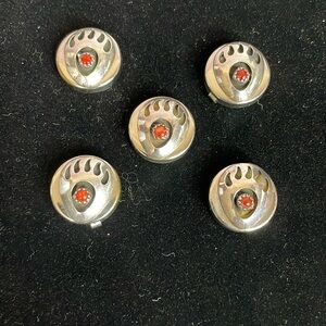 Native American Bear Paw Button Covers.​​